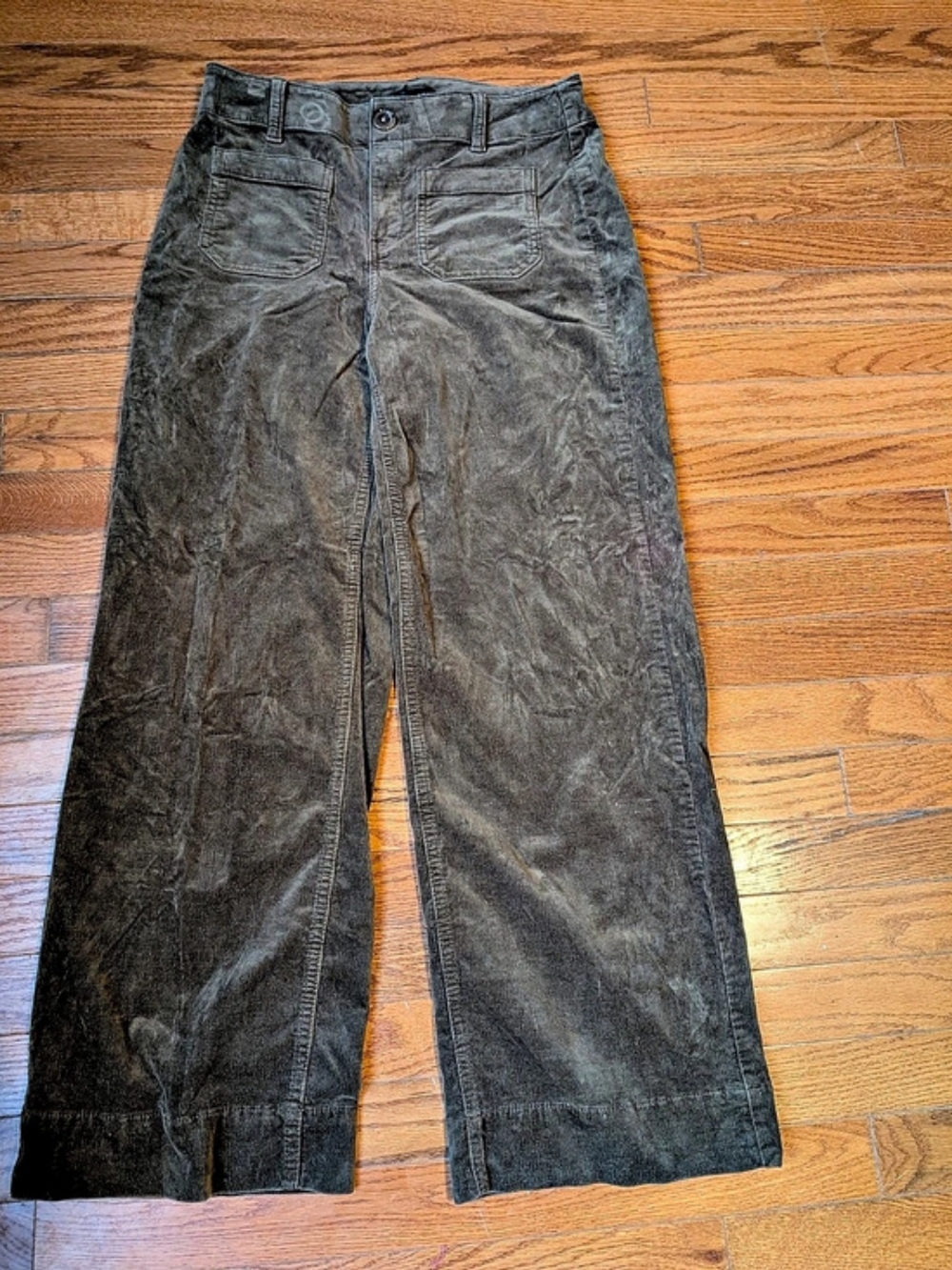 Talbots Stretch Corduroy Wide Leg Pants Brown Size 4